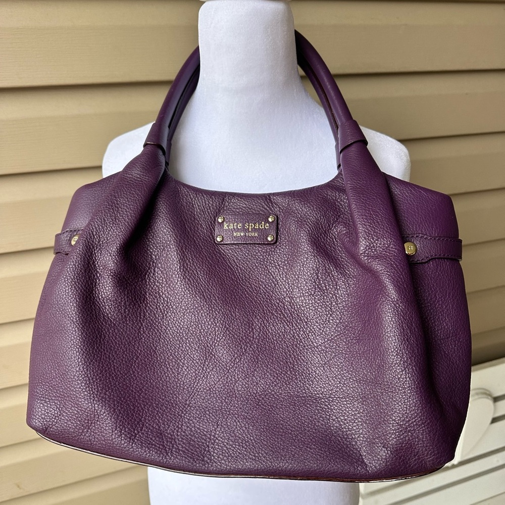 Kate Spade purple leather satchel in great condition